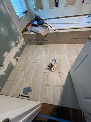 shower floor work