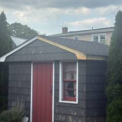 Roof on a shed